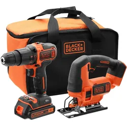 Black & Decker, Elektrowerkzeug Set, & Decker BCK22S1S-QW Bohrmaschine
