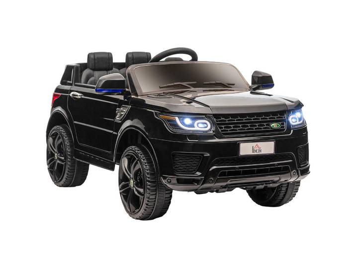 ComfortXL Kinder-Elektroauto De-06121 SUV mit Fernbedienung und Sicherheitsgurt Schwarz, Kunststoff, Metall, 68x52x110 cm, Freizeit & Co, Gartenspielzeug, Kinder-Elektrofahrzeuge