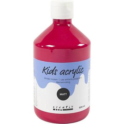 Creativ Company Acrylfarbe Matt, Primärrot, 500 ml/ 1 Fl.