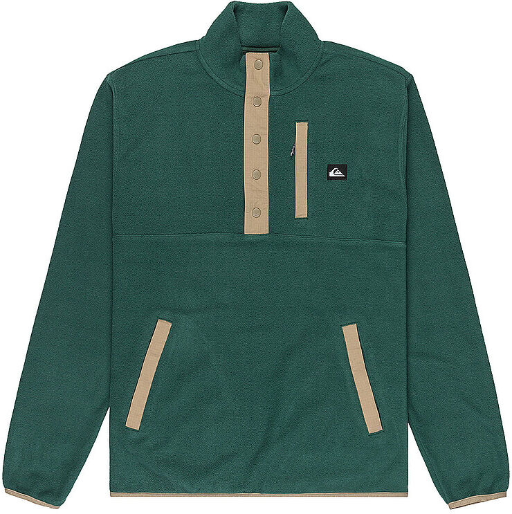 QUIKSILVER Herren Unterzieh Zipshirt No Destination Hs dunkelgrün   M M