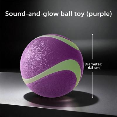 Inspired Finds HOOPET Glow Bounce Fetch Ball For Energetic Dogs purple