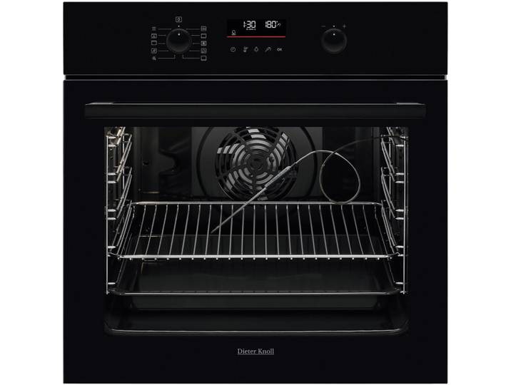 Dieter Knoll Einbaubackofen, Schwarz, Metall, Glas, A+, 59.4x59.4x56.9 cm, Kindersicherung, Digitaldisplay, Elektronikuhr, Kühlgebläse, Tür mit Soft-Close, Versenkknebel, Schnellaufheizung, Vollglas-Innentür, Backofenbeleuchtung, Pyrolyse-Selbstreinigung, Abschaltautomatik, Küchen, Küchenelektrogeräte, Backöfen & Herde