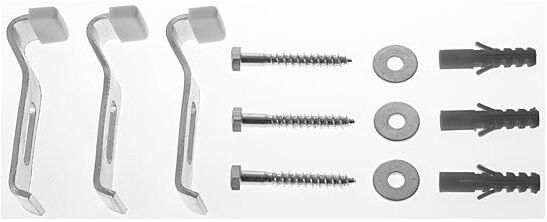 Duravit D-Code Wannenanker 790125000000000 3 Stück, für Badewanne/Duschwanne D-Code an Wand