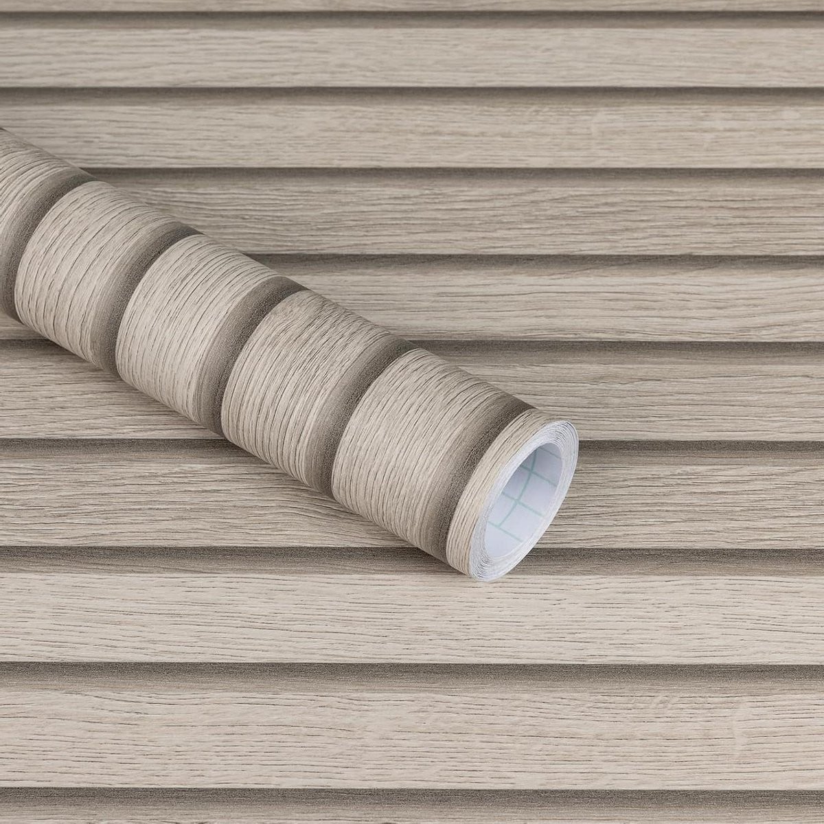 Zelfklevend behang grijs houtlook, waterdicht vinyl plakfolie voor meubels, 30 x 200 cm