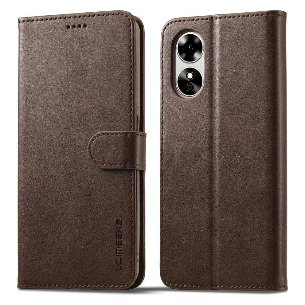 LC.Imeeke OPPO A58 5G / A78 5G - Leder Etui Hülle dunkelbraun (Oppo A78 5G) (660137675D)