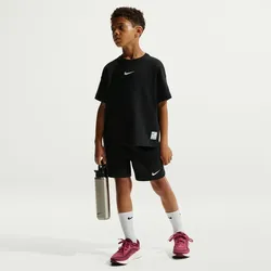 NIKE Pro Dri-FIT Fleece Shorts Jungen 010 - black/white/white M (137-147 cm)