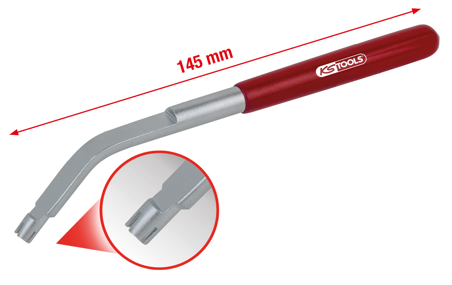 KS Tools instelgereedschap voor ruitensproeiervoorraam, 145 mm, gereedschapsstaal