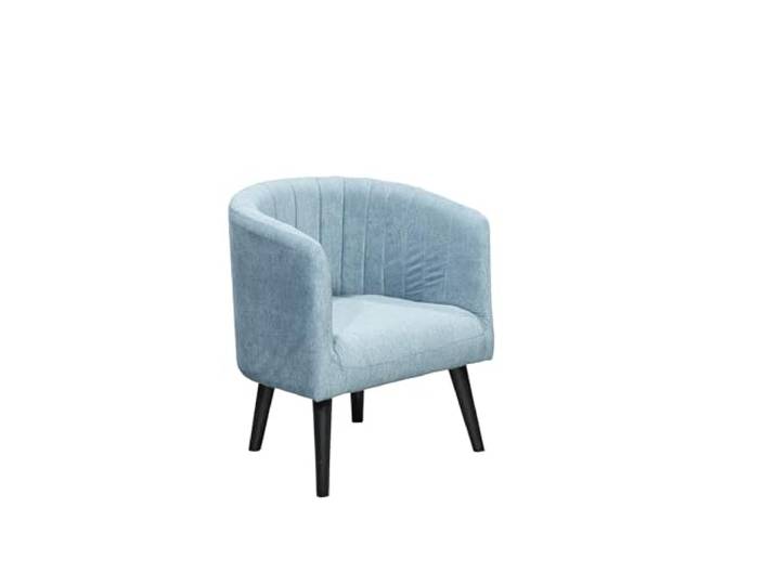 möbelando Loungesessel >Paul Sessel< im Farbton Denim, Stoffbezug, Massivholzfüße, Zeitloses Design, komfortabler Sitz mit Nosag-Federung, teilweise montiert, 61x82x58 cm