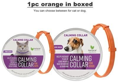 Uplift Essentials Long Lasting Pheromone Calming & Anxiety Reduction Collar orange for Cat: 15 In