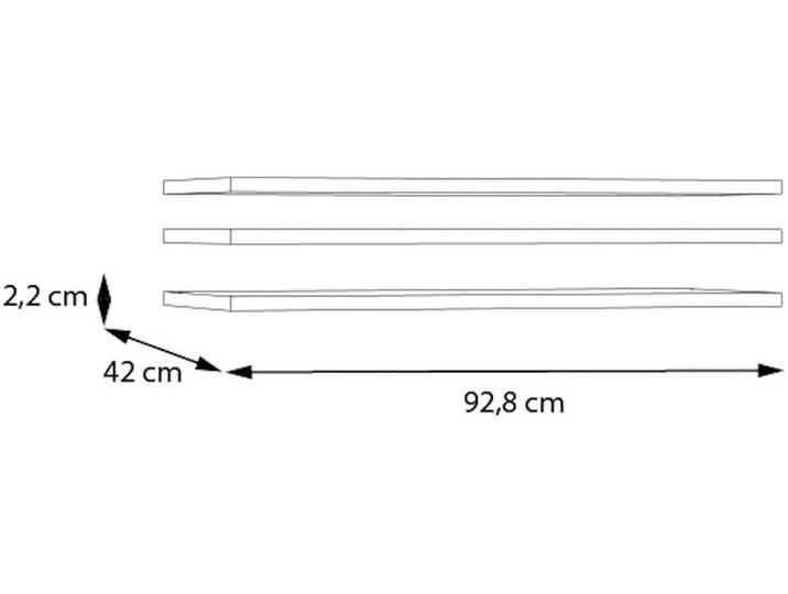 Einlegeboden FORTE, grau (grau textilnachbildung), B:92,8cm H:2,2cm T:42cm, Holzwerkstoff, Einlegeböden, Einlegeboden, 3 tlg. Set