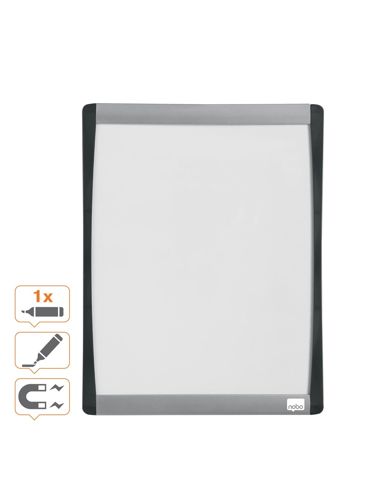 ACCO Brands Whiteboard mit gewölbten Rahmen 21,5 x 28 cm