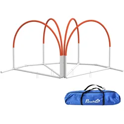 PawHut PawHut Hunde Agility Set, 4er-Set Hundetraining mit Slalomstangen, Tragetasche