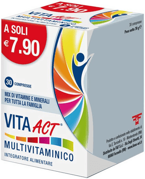 Linea Act Vita Act Multivitaminico Integratore di Vitamine e Minerali 30 Compresse