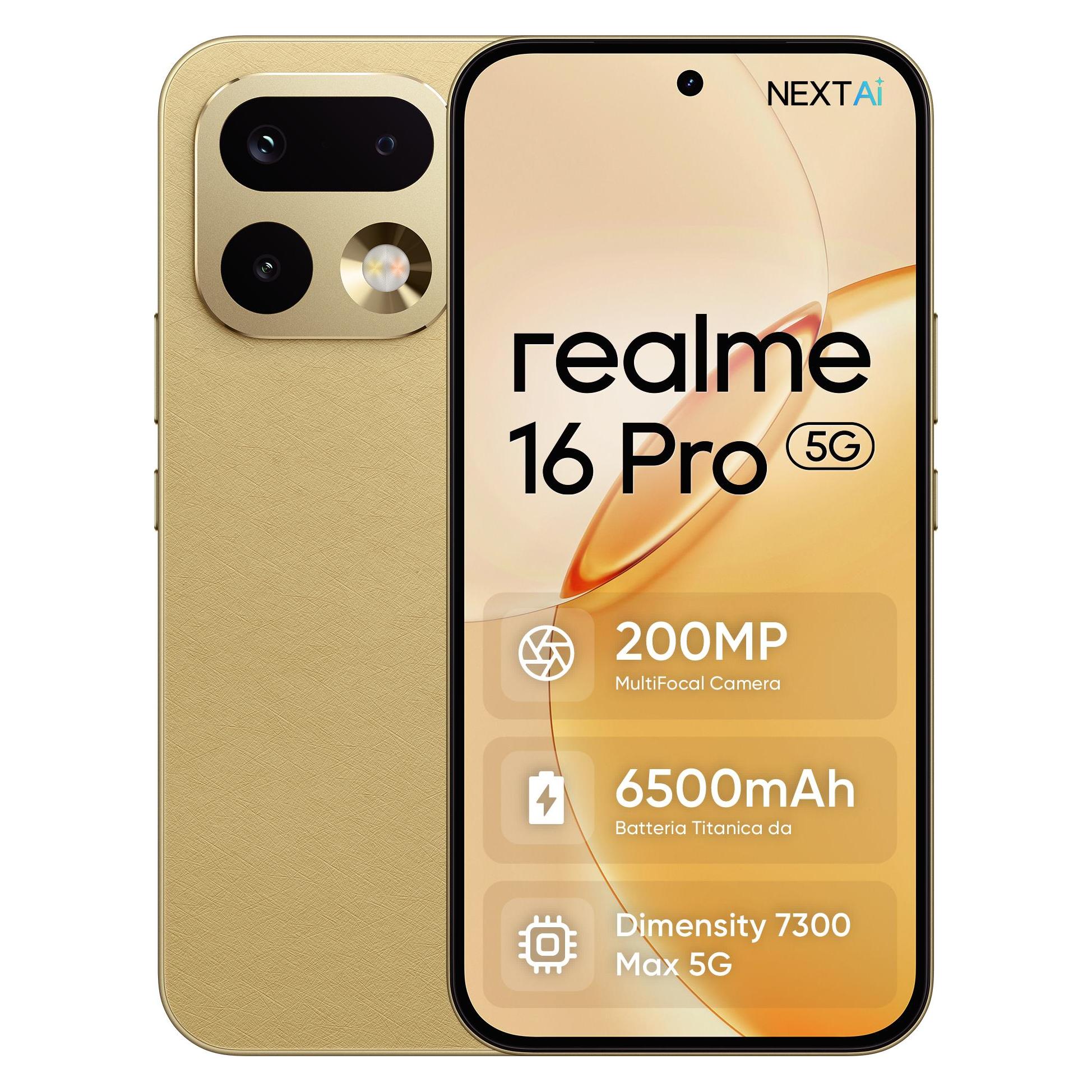 realme 16 Pro (256 GB, Master Gold, 6.78", Dual SIM, 5G) (6941764485020)