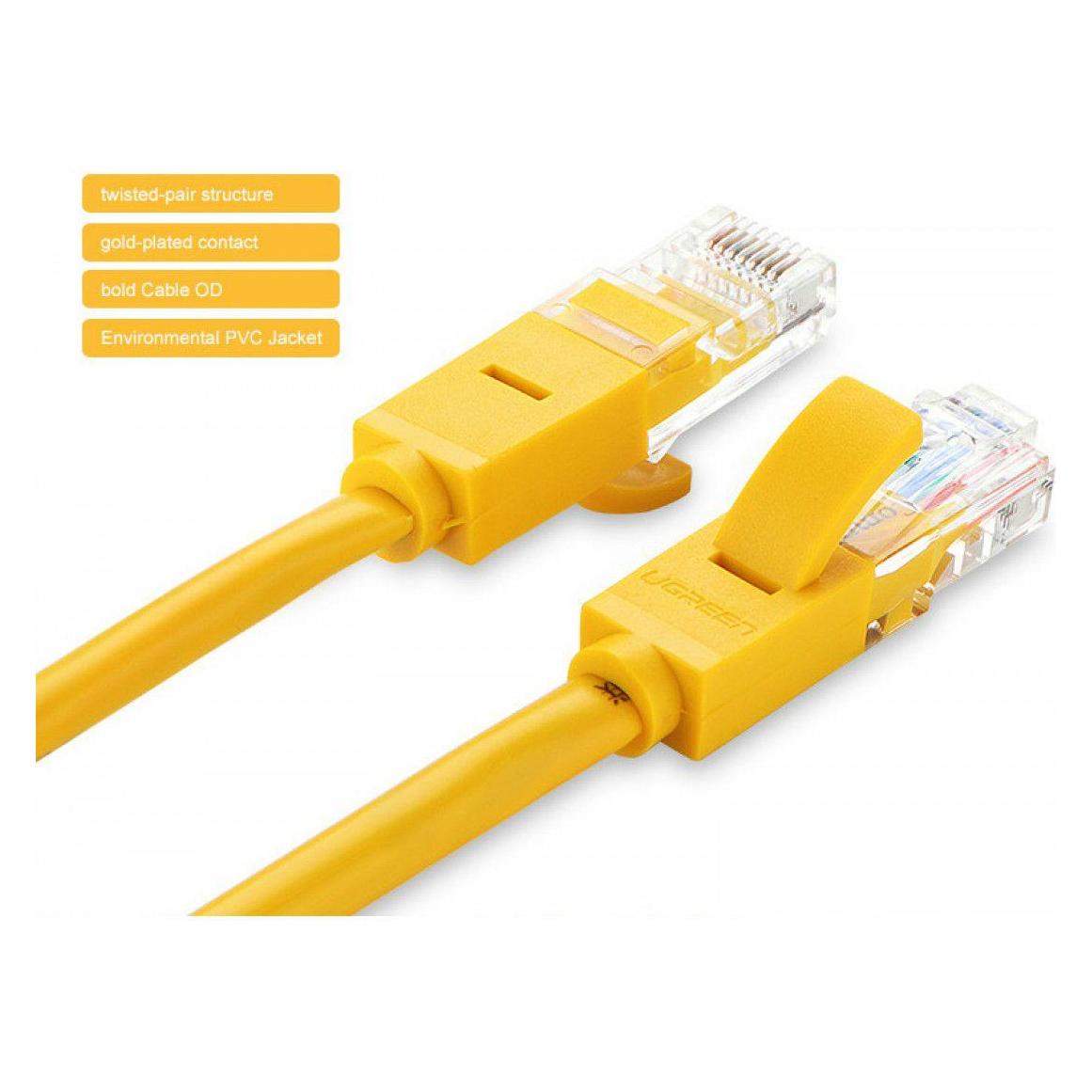 Ugreen NW103 Network cable cat.5 1m, yellow (CAT5, 1 m) (59143102)