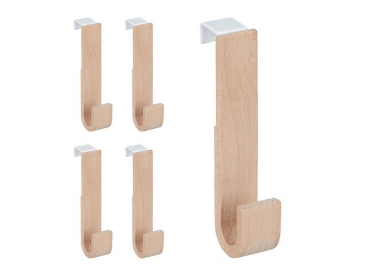 Relaxdays 10 x Türhaken Holz