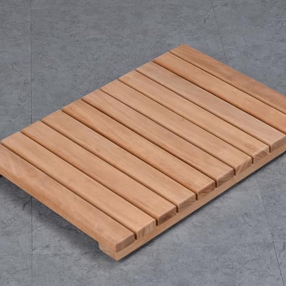 Natuurlijke Bamboe Badmat met Uniek Lattenontwerp voor de Badkamer