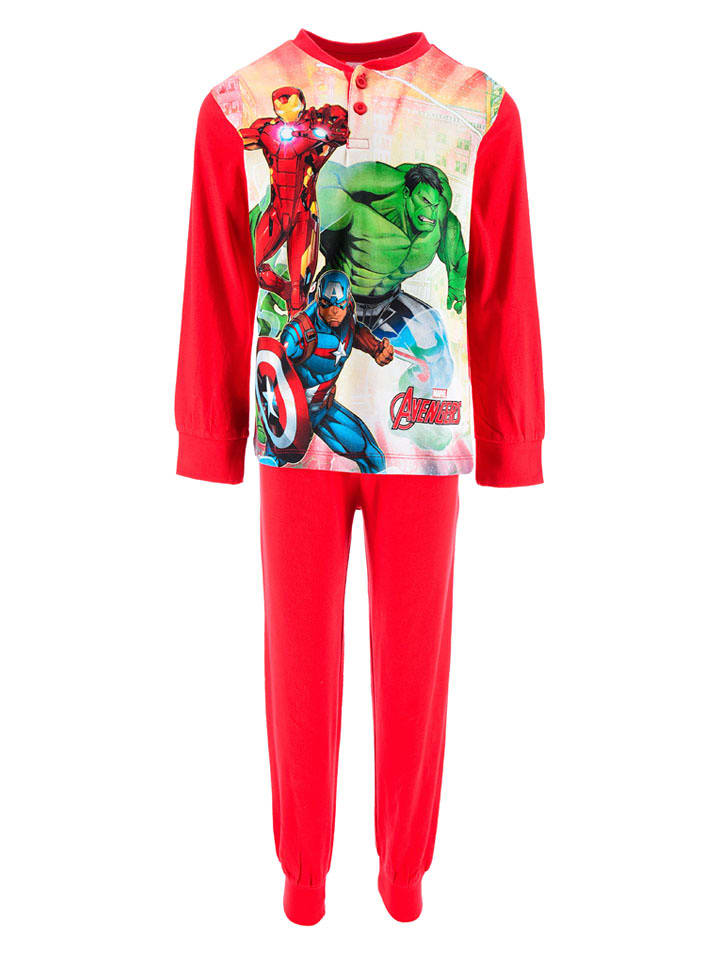 Pyjama "Avengers" in Rot/ Bunt - 110