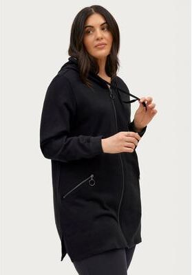 Plus Size Women's Ellos Studio French Terry Zip-Front Hoodie With Zip Pockets by Ellos Studio in Black (Size 14/16)