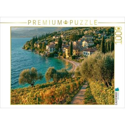 CALVENDO Puzzle Gardasee - Goldener Herbst zwischen Weinbergen und Olivenhainen | 1000 Teile Lege-Größe 64x48cm Foto-Puzzle für glückliche Stunden