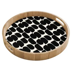 TABLETT Modern - Gemustert - Schwarz Servierplatte 40x40 cm