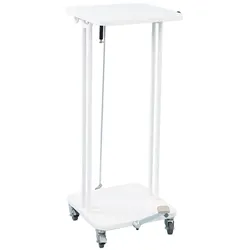 Proregal Abfallsackständer mit Deckel und Fußpedal | 60 Liter, HxBxT 88x37x44cm | Weiß