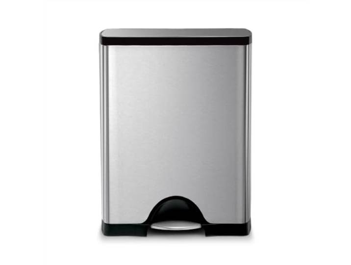 simplehuman CW1816 50 Liter, rechteckiger Treteimer, Mülleimer Küche, gebürsteter Stahl, 10 Jahre Garantie
