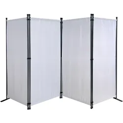 QUICK STAR Paravent 4tlg. 220x165cm Weiß