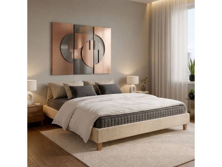Lit Adulte 180x200 Cm Bouclette Sable