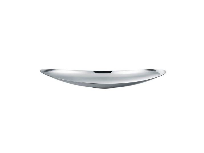 blomus Schüssel Flache Schale -ONDEA- Dekorationsschale, Farbe Edelstahl flach, Edelstahl poliert, Scandi-Style, schwungvolles Design