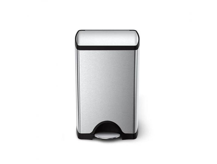 Abfalleimer Simplehuman Silber Edelstahl 38 l - Abfalleimer