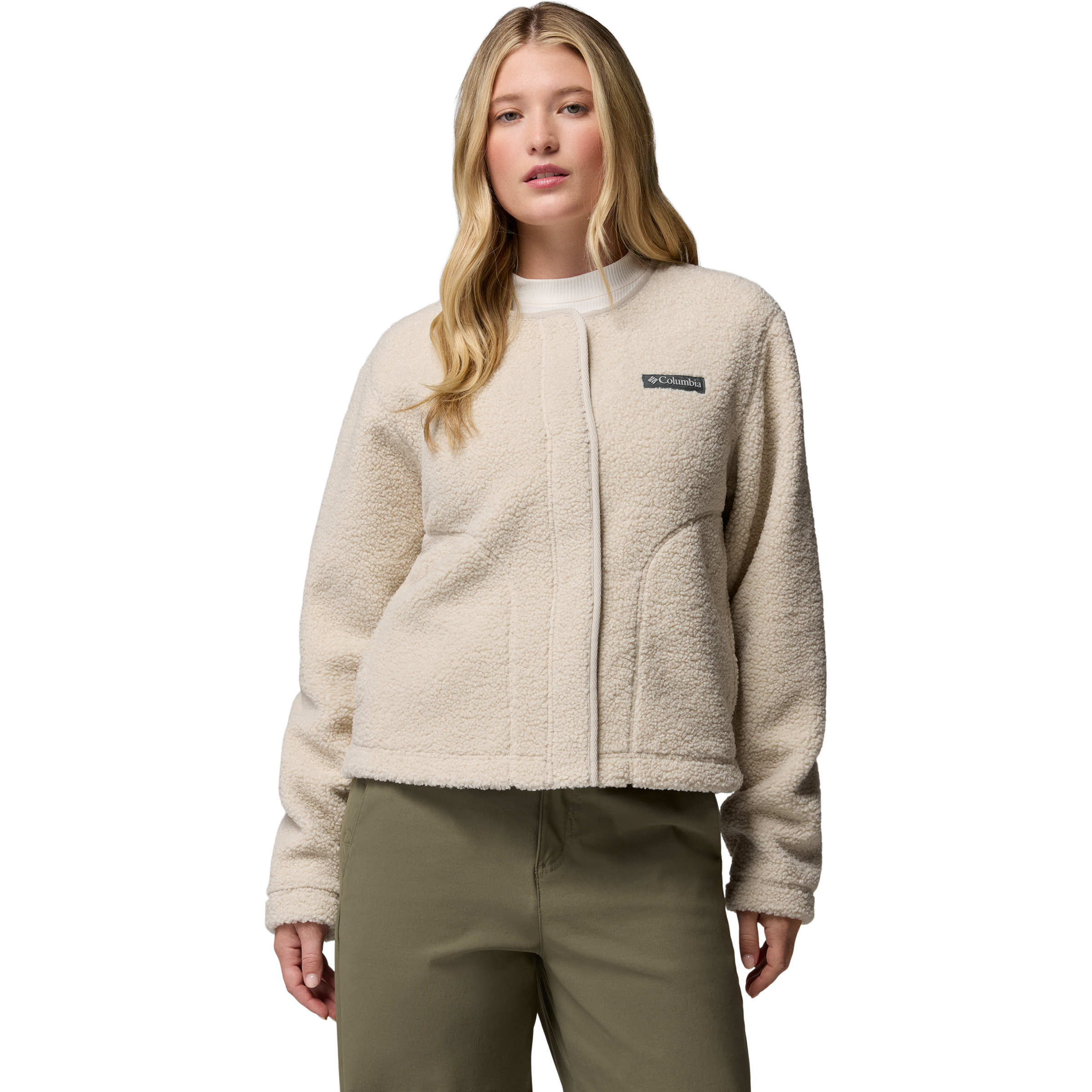 Columbia Panorama Liner Damen Fleecejacke beige Größe M Lifestyle Hautfreundlich