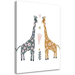WANDDBILD für Kinder Bunte Giraffen