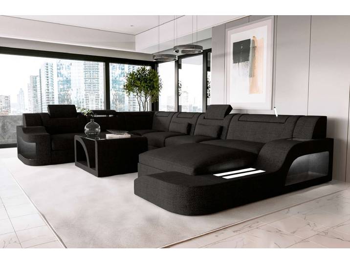 XXL Wohnlandschaft Palermo Stoffsofa