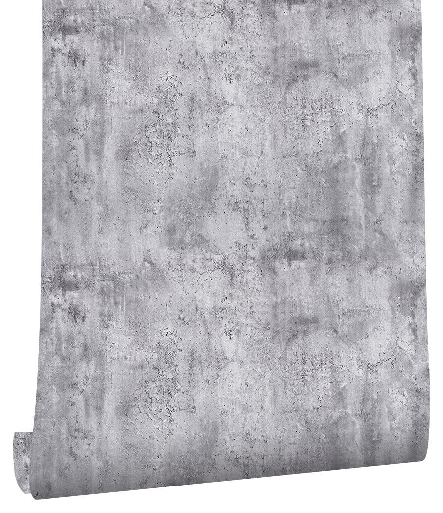 Merkloos Zelfklevend Behang Betonlook Grijs Vinyl B: 40 cm, L: 1000 cm