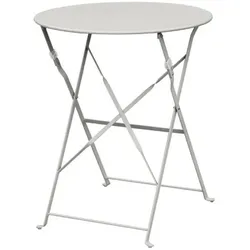 Bolero Runder Klappbarer Terrassentisch Stahl Grau 60Cm