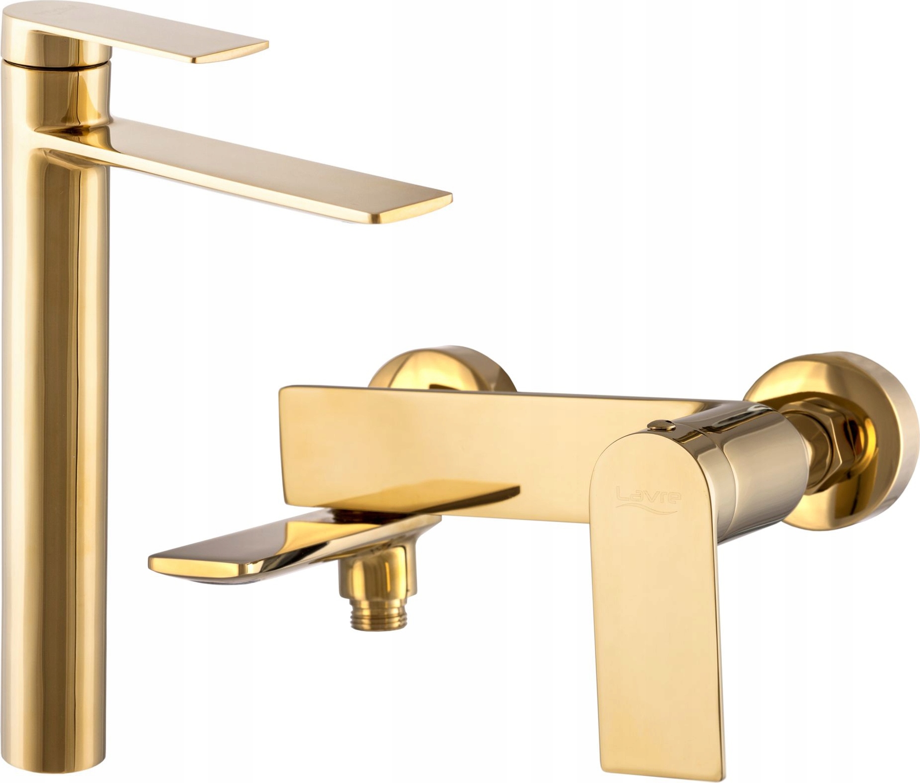 Granitan - Wannenarmatur - Badewannenarmatur Höhe 15 cm - Mischbatterie Gold - Messing - FARO