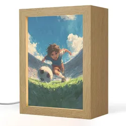 NACHTTISCHLAMPE Stadion - Fußballer - Ball 15x20 cm