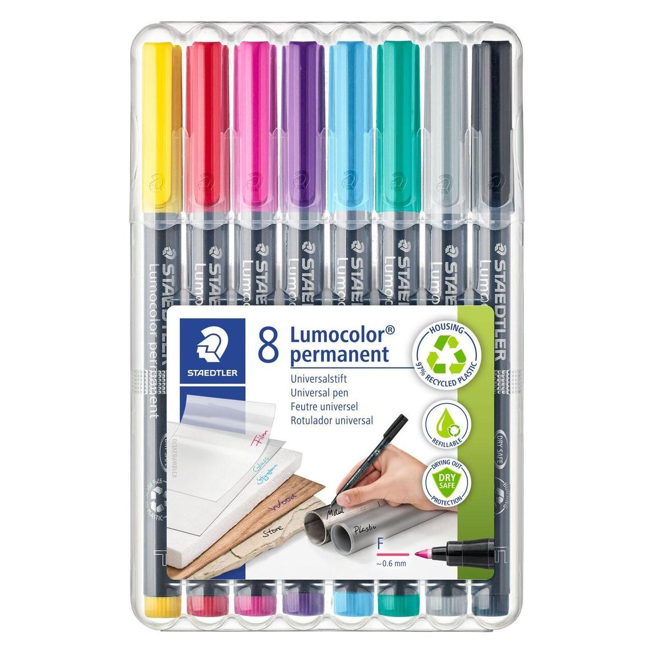 Staedtler Lumocolor Sonderfarben F 8er Etui RECYCLING (8x) (318 WP8-2)