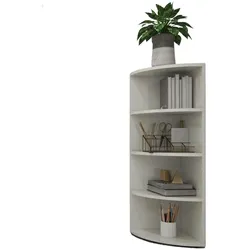 Eckregal Corner 120 Weiß Bücherregal Holz Standregal Eckregal