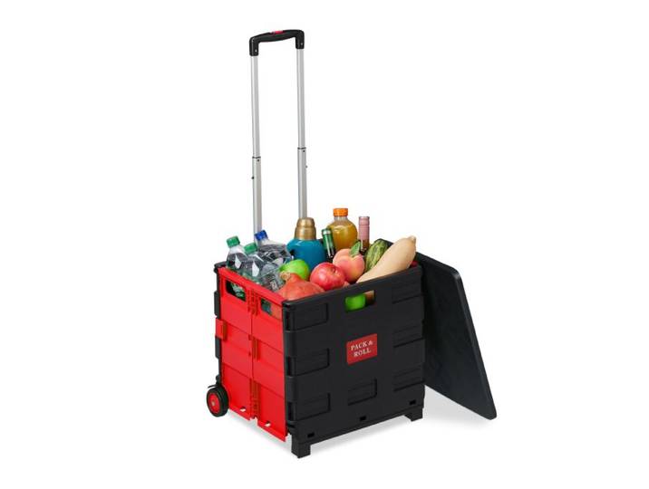 Relaxdays Chariot de courses pliable