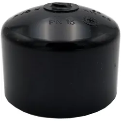 Kappe PVC schwarz d50 für Solaranlagen