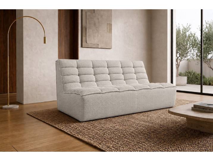 Kaiser Möbel Sofa Modulares 2-Sitzer im Plüschstoff POP LAZY, Einzelmöbel, Modulares Design, weiche Polsterung, 3D-Plüschstoff