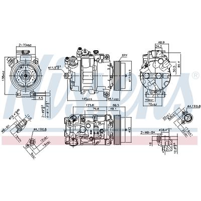 NISSENS Kompressor, Klimaanlage 890070 für ALPINA