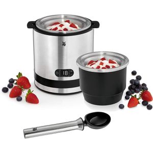 WMF Eismaschine KÜCHENminis 3in1, für 300 ml, 12 Watt, aus Edelstahl, silber, mit Timerfunktion