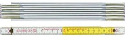 Mètre pliant BMI 9802 L 2m l 16mm mm/cm CE III hêtre blanc-jaune (982980200)