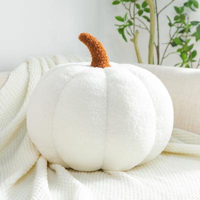 On Spot Shop Decorative Cushion Plush Nordic Ins Sofa Backrest, Cute Orange Pumpkin Pillow For Living Room & Home Decoration white 28cm