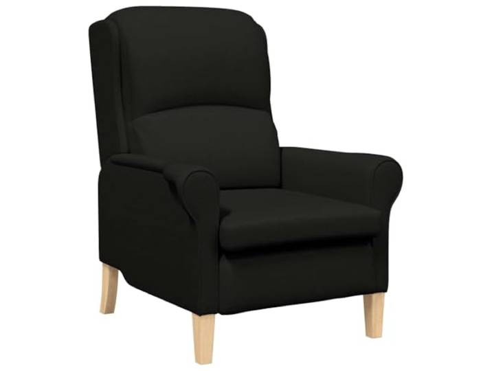 Sessel Schwarz Stoff Modern aus Holzwerkstoff Weichpolsterung, stabiler Rahmen, leichte Reinigung, modernes Design, Schaumstoffpolsterung und Volumen