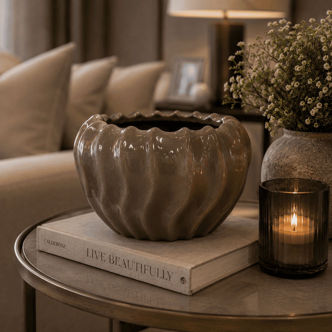 Greenwich Brown Large Decorative Planter