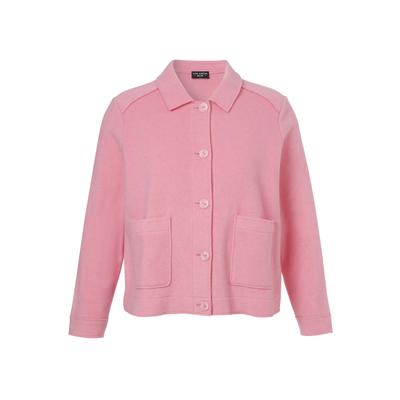 Sweatjacke VIA APPIA DUE "VIA APPIA DUE Jacke", Damen, Gr. 54, pink (orchidee), Casual, regular fit, Sweatjacken Sweatjacke, Große Größen